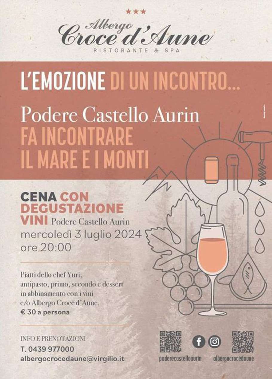 Podere Castello Aurin - Cena con degustazione vini 2024